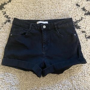 Zara Black Denim Shorts